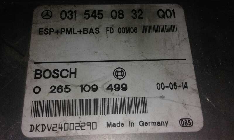Mercedes Benz E-Class w210 ECU ESP PML BAS part nr 0315450832 Bosch 0265109499