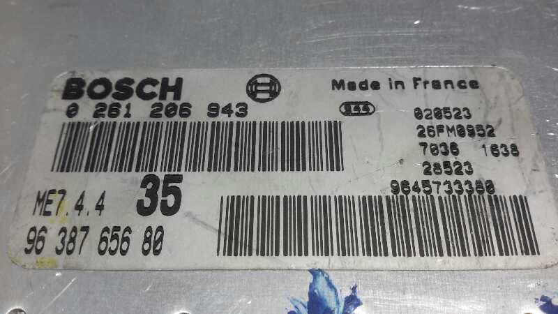 Calculateur Moteur (ECU) Peugeot 307 1.6i 16V - Réf. 0261206943 / 9650346180 - Occasion