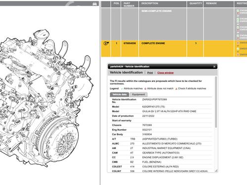 Engine ALFA ROMEO GIULIA (952_) 2.9 Quadrifoglio (952AAM24) | BP27253529M1