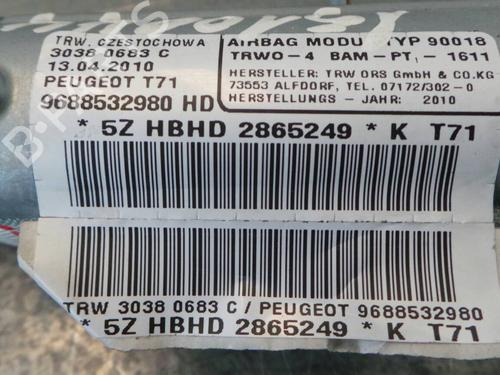 Left curtain airbag PEUGEOT 308 I (4A_, 4C_) 1.6 HDi | BP182512C11 