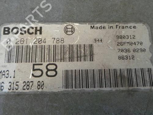 Engine control unit (ECU) CITROËN SAXO (S0, S1) 1.1 X, SX | BP89580M57