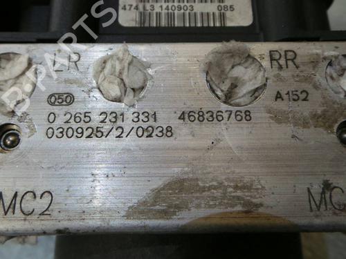 ABS pump FIAT PUNTO (188_) 1.2 16V 80 (188.233, .235, .253, .255, .333, .353, .639,... | BP57545M43 