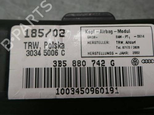Right curtain airbag VW PASSAT B5.5 (3B3) 1.9 TDI | BP253676C12 