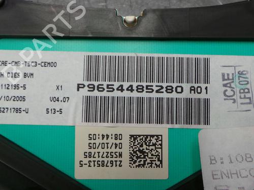 Kombinert Instrument PEUGEOT 307 SW (3H) 1.6 HDI 110 | BP235450C47 