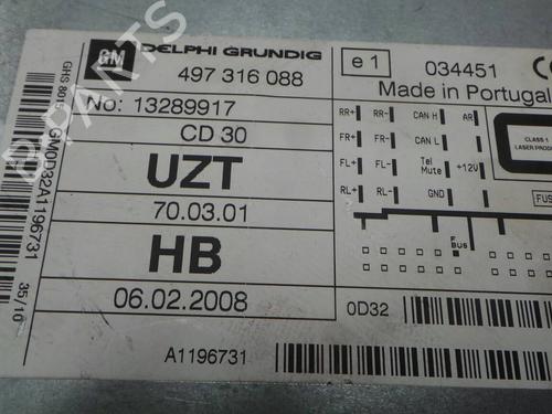 Radio OPEL CORSA D Hatchback Van (S07) 1.3 CDTI (L08) | BP1880827E6 