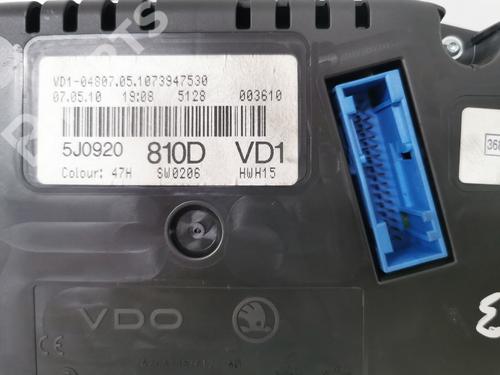 Instrument cluster SKODA FABIA II (542) 1.6 TDI | BP10174927C47