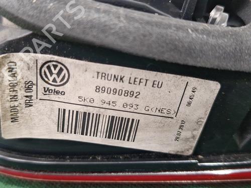 Left tailgate light VW GOLF VI (5K1) 1.6 TDI | BP30318274C79