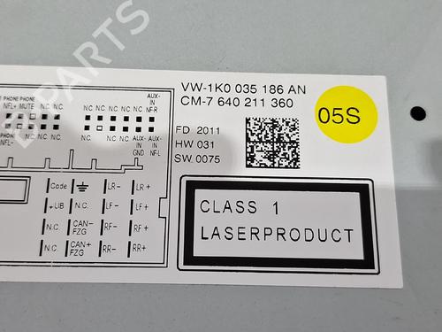 Radio VW GOLF VI Variant (AJ5) 1.6 TDI | BP34703780E6  - Image 5