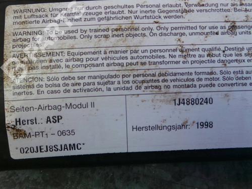 Right seat airbag VW GOLF IV (1J1) 1.4 16V | BP211469C14 