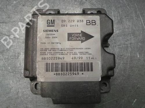 ECU airbags OPEL CORSA B Hatchback Van (S93) 1.7 D (F08, W5L) 09229038  1923594  5WK42924