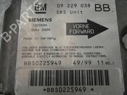 ECU airbags OPEL CORSA B Hatchback Van (S93) 1.7 D (F08, W5L) | BP229620M53 