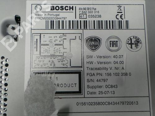 Radio ALFA ROMEO GIULIETTA (940_) 1.6 JTDM (940FXD1A) | BP3453221E6 