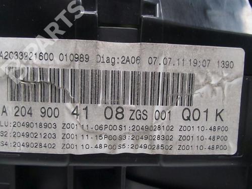 Instrument cluster MERCEDES-BENZ C-CLASS (W204) C 200 CDI (204.001) | BP5153308C47 