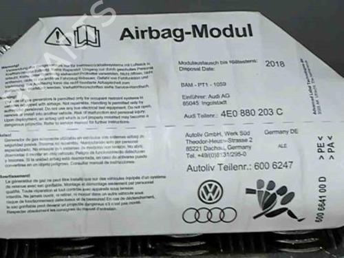 Passenger airbag AUDI A8 D3 (4E2, 4E8) 4.2 quattro | BP40367100C10 - Image 1