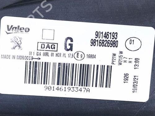 Left headlight PEUGEOT PARTNER Box Body/MPV (K9) 1.5 BlueHDI 130 | BP40480318C28 - Image 5