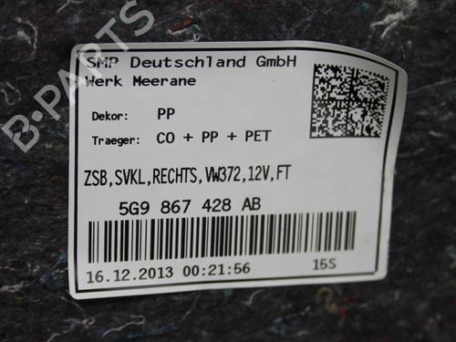 Boot lining VW GOLF VII Variant (BA5, BV5) 1.6 TDI | BP39784407I3 - Image 6
