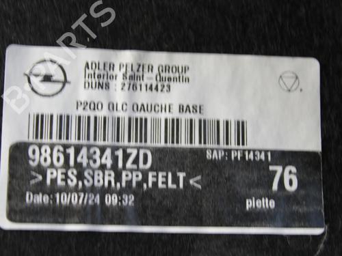 Bagagerumsbeklædning OPEL MOKKA 1.2 (76) | BP39804016I3 - Image 12