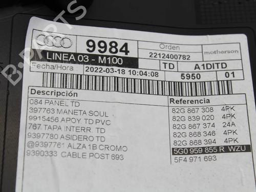 Rear right panel AUDI A1 Sportback (GBA) 30 TFSI | BP39820559C61 - Image 7