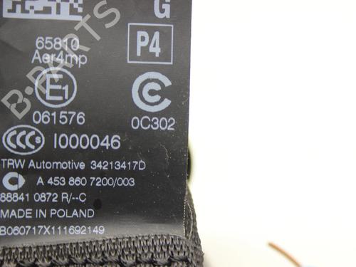 Rear left seatbelt SMART FORFOUR Hatchback (453) 0.9 (453.044, 453.053) | BP39813393I29 - Image 6