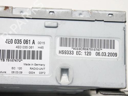 Electronic module AUDI A8 D3 (4E2, 4E8) 3.0 TDI quattro | BP39776605M83 - Image 8