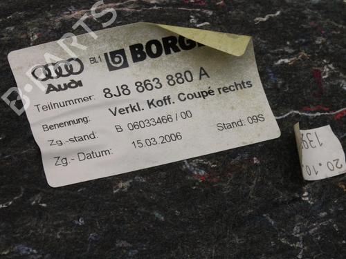 Boot lining AUDI TT (8J3) 3.2 V6 quattro | BP39786180I3 - Image 5