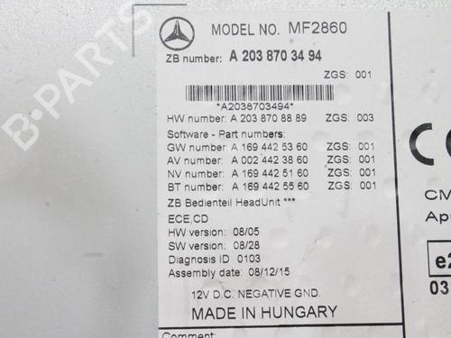 Electronic module MERCEDES-BENZ CLC-CLASS (CL203) CLC 180 Kompressor (203.746) | BP39805667M83 - Image 8