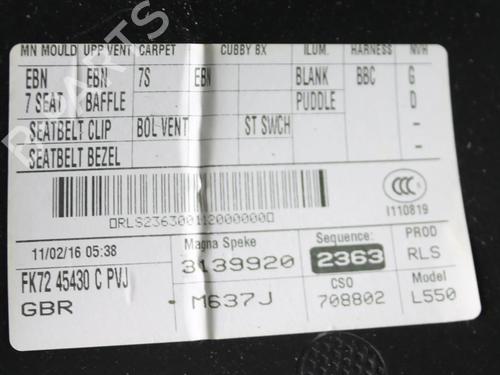 Boot lining LAND ROVER DISCOVERY SPORT (L550) 2.0 D 4x4 | BP39778077I3 - Image 11