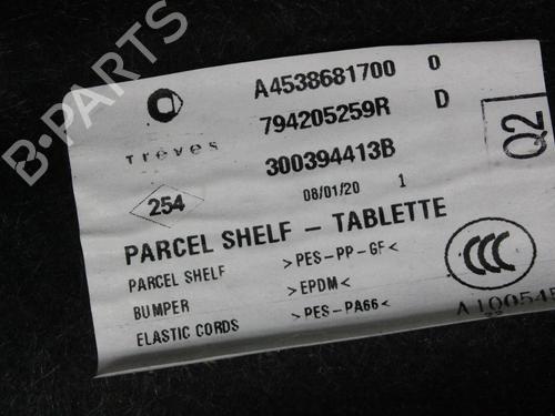 Rear parcel shelf SMART FORFOUR Hatchback (453) electric drive (453.091) | BP39877511C85 - Image 5