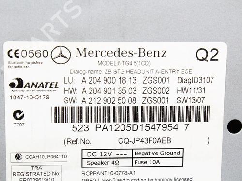 Electronic module MERCEDES-BENZ C-CLASS (W204) C 220 CDI (204.002) | BP39847524M83 - Image 5