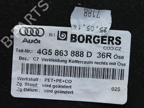 Boot lining AUDI A6 C7 (4G2, 4GC) 3.0 TDI quattro | BP39868650I3  - Image 12