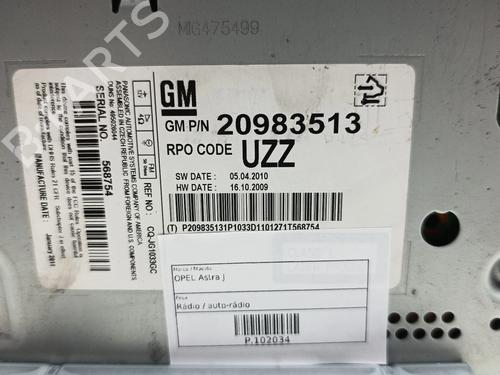 Radio OPEL ASTRA J (P10) | BP36968667E6 - Image 7