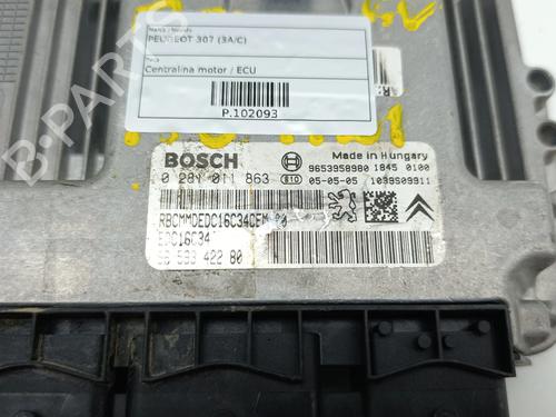 Engine control unit (ECU) PEUGEOT 307 (3A/C) 1.6 HDi | BP36968711M57 - Image 4