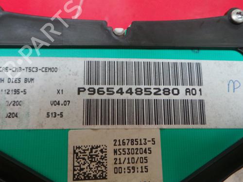 Instrument cluster PEUGEOT 307 (3A/C) 1.6 HDi | BP3480091C47