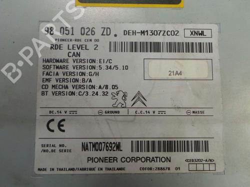 Radio PEUGEOT 208 I (CA_, CC_) 1.4 HDi | BP3979033E6