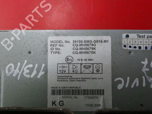 Radio HONDA CIVIC VIII Hatchback (FN, FK)  | BP3980213E6