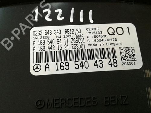 Instrument cluster MERCEDES-BENZ A-CLASS (W169) A 180 CDI (169.007, 169.307) | BP4668010C47 