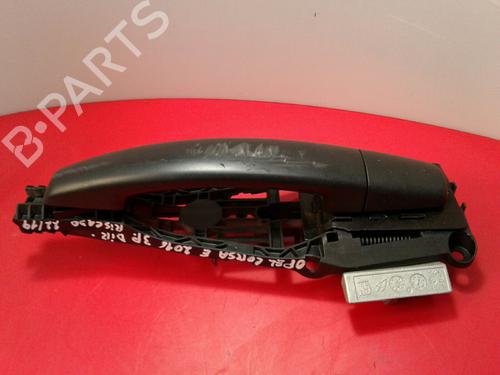 Klamka zewnętrzna drzwi przednich prawych OPEL CORSA E Hatchback Van (X15) 1.3 CDTI (08) 14 420 401 RH