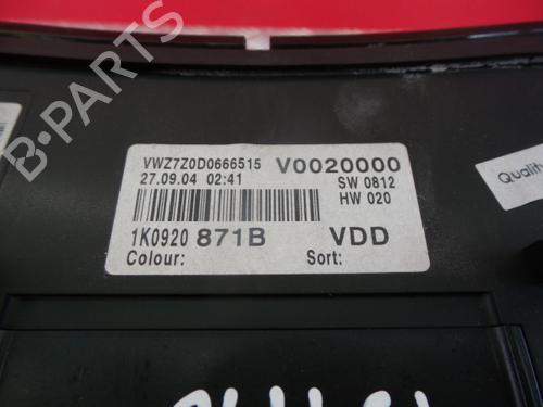 Instrument cluster VW GOLF V (1K1) 1.9 TDI | BP4911931C47 