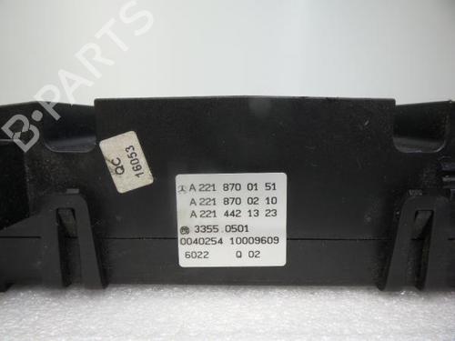 Climate control MERCEDES-BENZ S-CLASS (W221, V221) S 320 CDI (221.022, 221.122) | BP6441980I5 