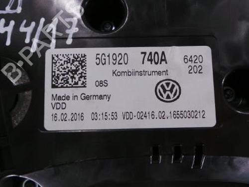 Cockpit VW GOLF VII (5G1, BQ1, BE1, BE2) 1.4 TSI | BP7102658C47 