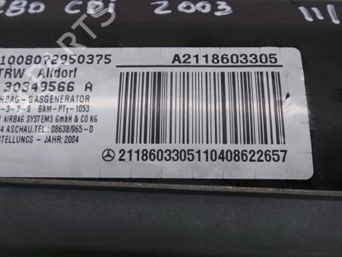 Passenger airbag MERCEDES-BENZ E-CLASS (W211) E 280 CDI (211.023) | BP7331978C10 