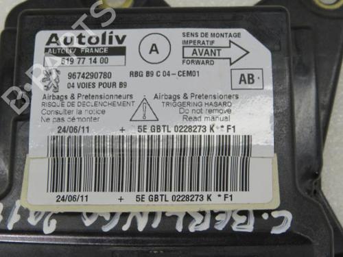 Kollisjonspute styreenhet CITROËN BERLINGO MULTISPACE (B9) 1.6 HDi 75 16V | BP16479485M53