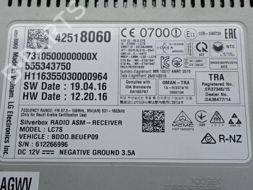 Radio OPEL ASTRA K Sports Tourer (B16) 1.6 CDTi (35) | BP17656164E6 