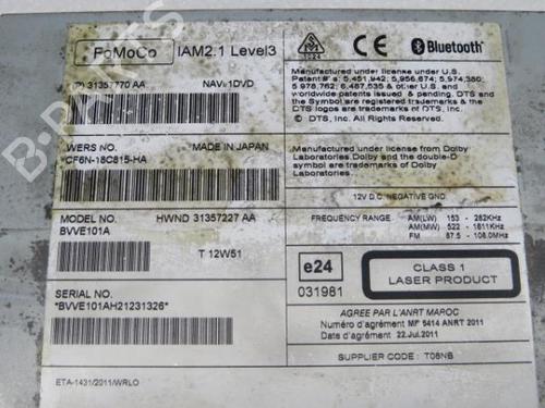 Radio VOLVO V40 Hatchback (525) D2 | BP18855027E6