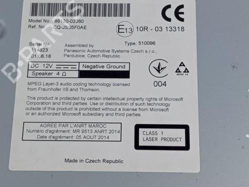 Radio TOYOTA AURIS Estate (_E18_) 1.4 D-4D (NDE180_) | BP19583886E6 
