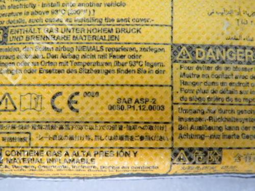 Right seat airbag TOYOTA AVENSIS Estate (_T27_) 2.0 D-4D (ADT270_, ADT270R) | BP20173590C14 