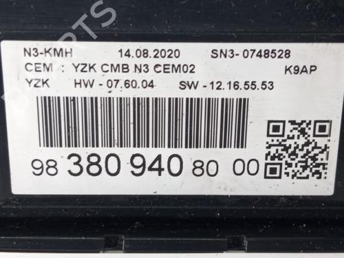 Instrument cluster PEUGEOT PARTNER Box Body/MPV (K9) 1.5 BlueHDi 100 | BP22704338C47