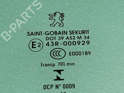 Front left door window PEUGEOT 3008 I MPV (0U_) 2.0 HDi Hybrid4 (0URHCA) | BP29139726C18 