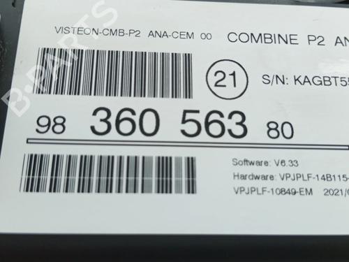 Instrument cluster PEUGEOT 208 II (UB_, UP_, UW_, UJ_) 1.5 BlueHDI 100 | BP29281852C47 