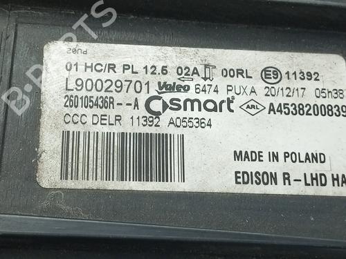 Right headlight SMART FORTWO Coupe (453) electric drive (453.391) | BP29563115C29